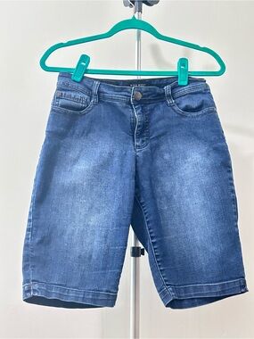 Nine West Dark Blue Denim Bermuda Shorts